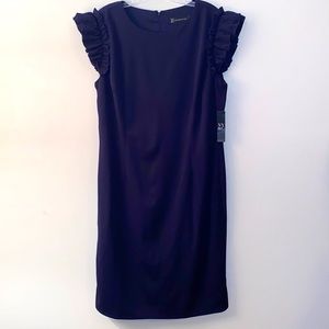 NY&Co Flutter Sleeve Sheath Dress, Navy Blue, SZ XL